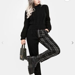 Disturbia - Checkmate high waist tapered trouser